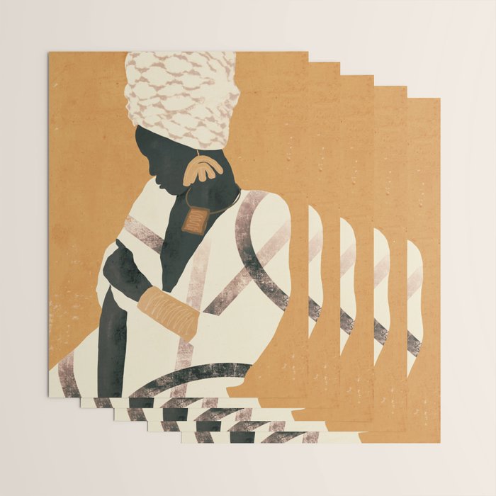 African Woman Wrapping Paper Gallery Image 3