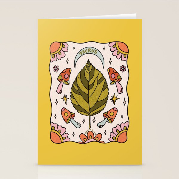 Taurus Leaf Stationery Card Gallery Image 2