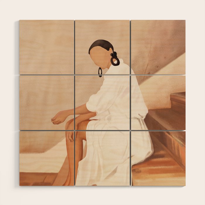 Lady in Waiting Wood Wall Art Gallery Image 1