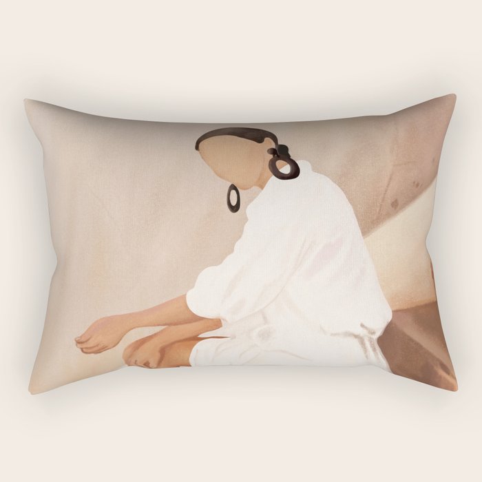 Lady in Waiting Rectangular Pillow Gallery Image 2
