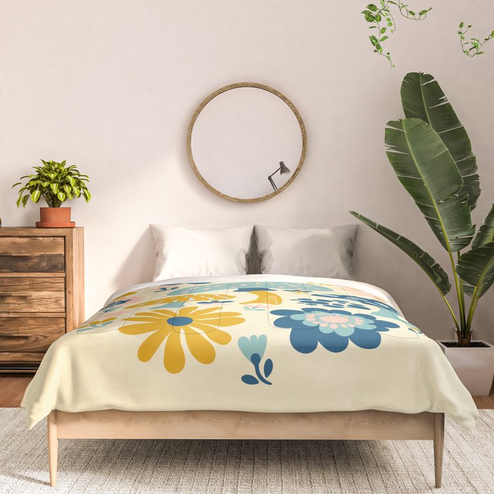 Magical Woodland Floral With Mushrooms Comforter Gallery Image 3