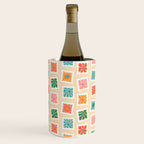 Vintage flower postage stamp pattern Wine Chiller Gallery Image 3