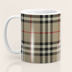 Luxury Beige Tartan Plaid Pattern Coffee Mug Gallery Image 3