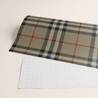 Luxury Beige Tartan Plaid Pattern Wrapping Paper Gallery Image 2