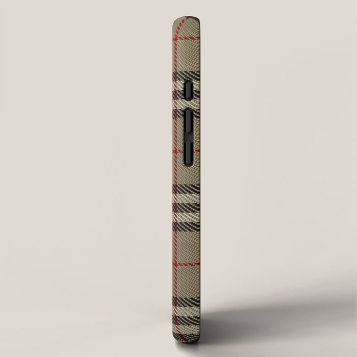 Luxury Beige Tartan Plaid Pattern iPhone Case Gallery Image 2