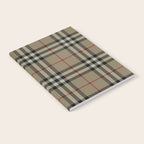 Luxury Beige Tartan Plaid Pattern Notebook Gallery Image 2