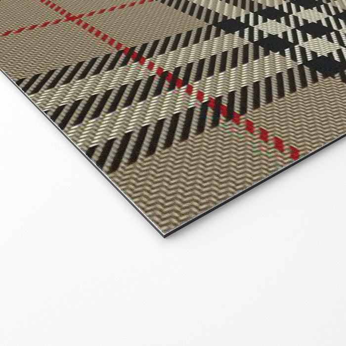Luxury Beige Tartan Plaid Pattern Welcome Mat Gallery Image 2