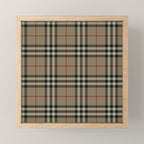 Luxury Beige Tartan Plaid Pattern Mini Art Print Gallery Image 1