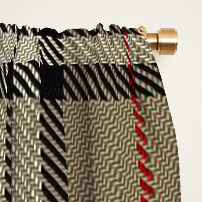 Luxury Beige Tartan Plaid Pattern Window Curtain Gallery Image 2