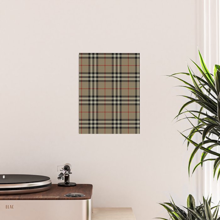 Luxury Beige Tartan Plaid Pattern Poster Gallery Image 2