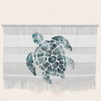 Sea Turtle - Turquoise Ocean Waves Wall Hanging Gallery Image 1