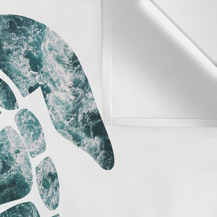 Sea Turtle - Turquoise Ocean Waves Wall Tapestry Gallery Image 3