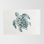 Sea Turtle - Turquoise Ocean Waves Rug Gallery Image 2