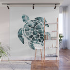 Sea Turtle - Turquoise Ocean Waves Wall Mural Gallery Image 1