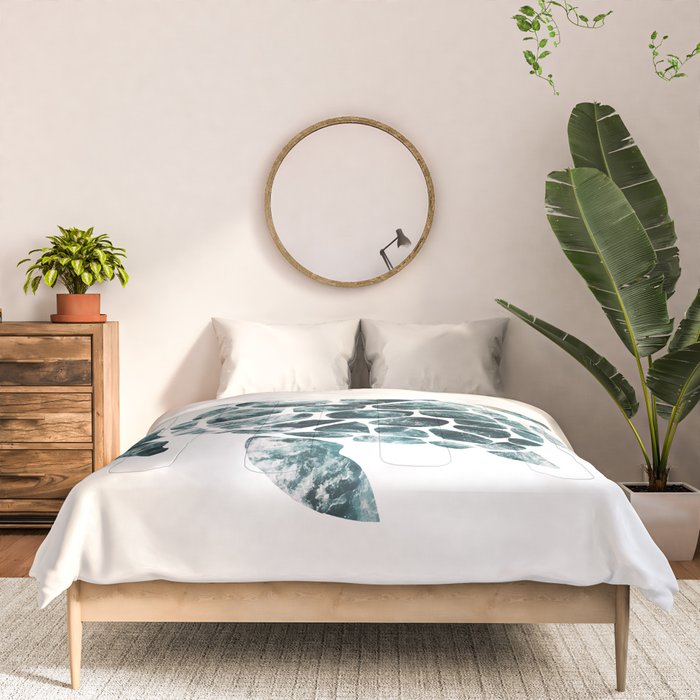 Sea Turtle - Turquoise Ocean Waves Comforter Gallery Image 3