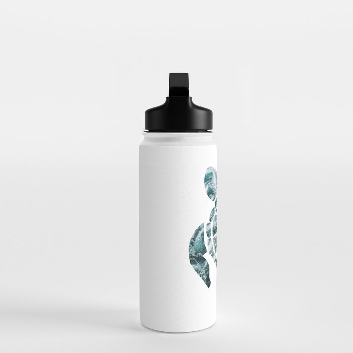 Sea Turtle - Turquoise Ocean Waves Water Bottle Gallery Image 3