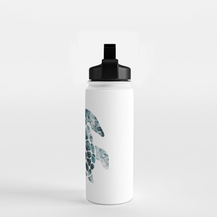 Sea Turtle - Turquoise Ocean Waves Water Bottle Gallery Image 2