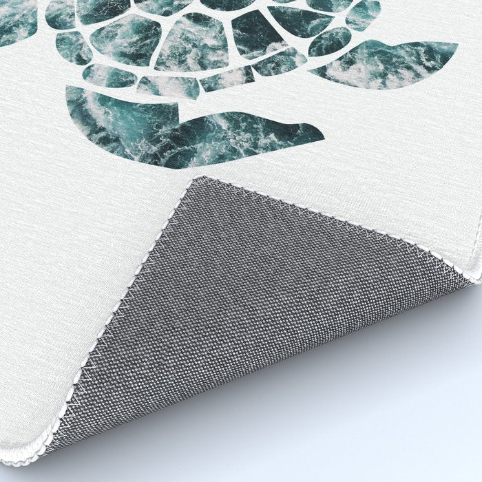 Sea Turtle - Turquoise Ocean Waves Rug Gallery Image 4