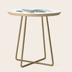Sea Turtle - Turquoise Ocean Waves Side Table Gallery Image 1