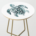 Sea Turtle - Turquoise Ocean Waves Side Table Gallery Image 2