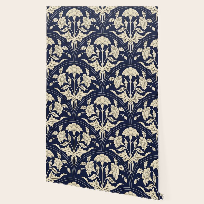 Victorian Botanicals Cornflower In Navy Blue Wallpaper Gallery Image 2