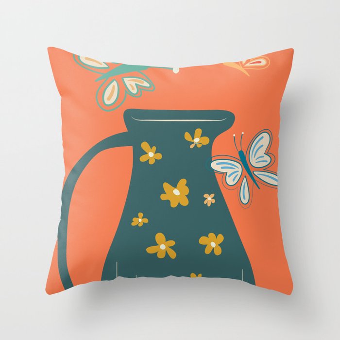 Modern Botanicals No 8 Throw Pillow Gallery Image 1