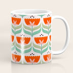Retro Tulips Pattern Coffee Mug Gallery Image 1