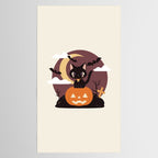 Spooky Cat on a Pumpkin Tablecloth Gallery Image 2