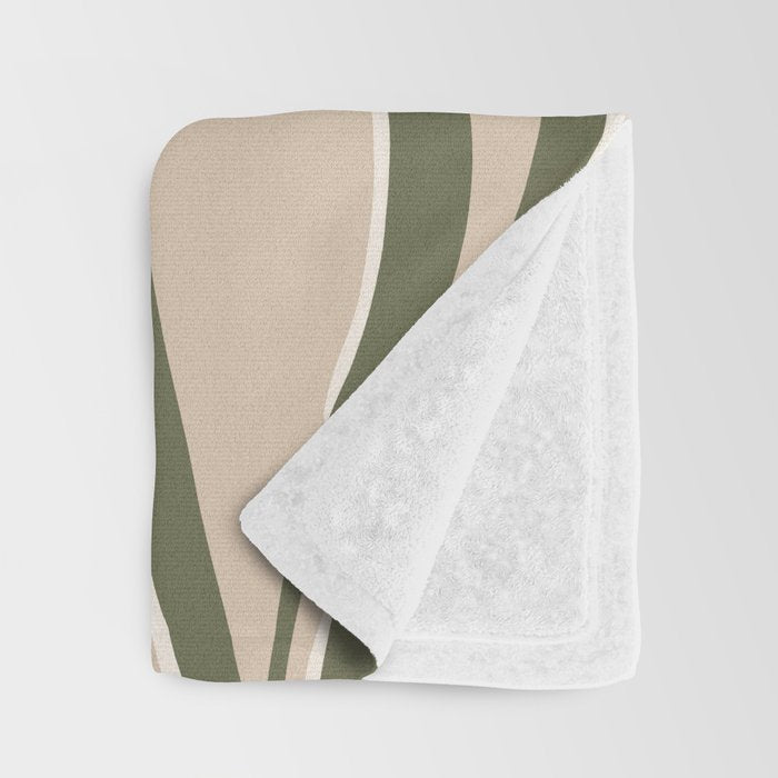 abstract flower retro flow art print  Throw Blanket Gallery Image 3