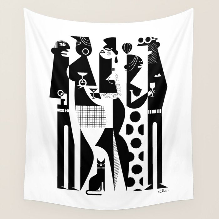 NYC Party People Wall Tapestry Gallery Image 1
