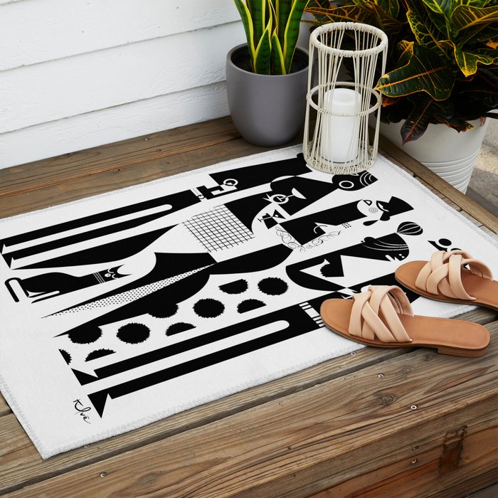 NYC Party People Outdoor Rug Gallery Image 2