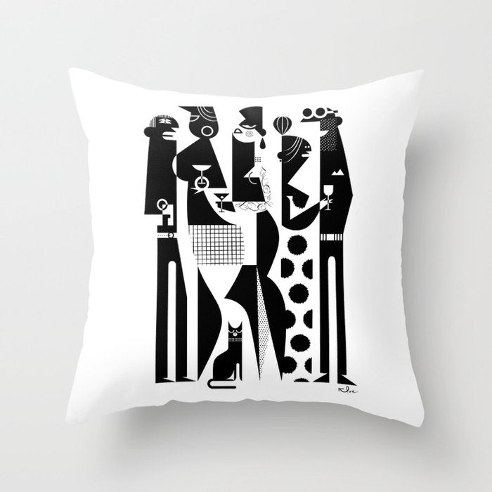 NYC Party People Throw Pillow Gallery Image 1