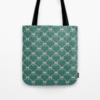Bows & Ribbons Pattern XXXI Teal Green Tote Bag Gallery Image 1