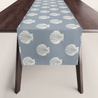 coastal scallop seashells Table Runner Gallery Image 1