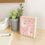 Lovely Llama on Pink Mini Art Print Gallery Image 2