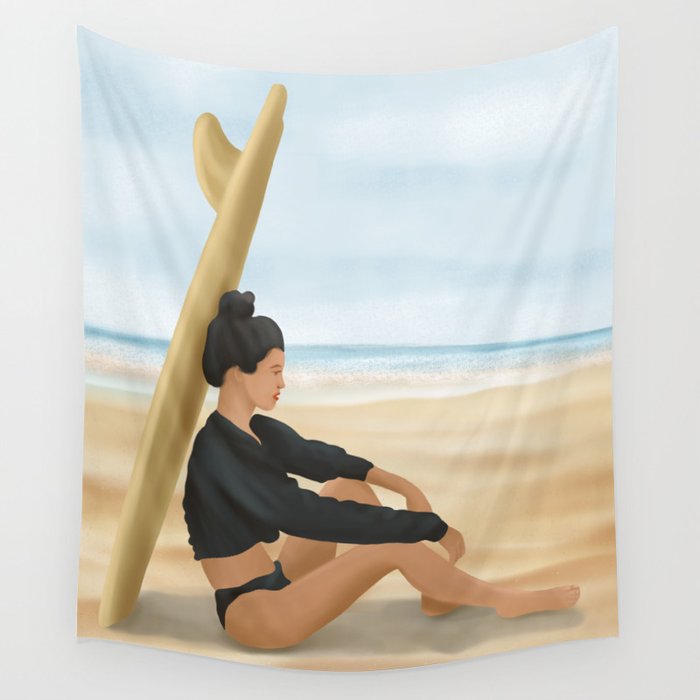 Surfboard Shade Wall Tapestry Gallery Image 4