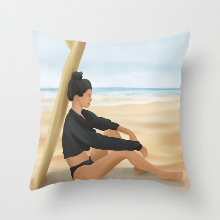 Surfboard Shade Throw Pillow Gallery Image 6