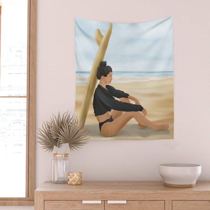 Surfboard Shade Wall Tapestry Gallery Image 2