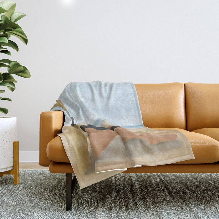 Surfboard Shade Throw Blanket Gallery Image 1