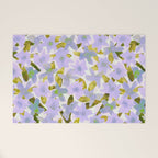 Lilac Watercolor Garden Welcome Mat Gallery Image 1