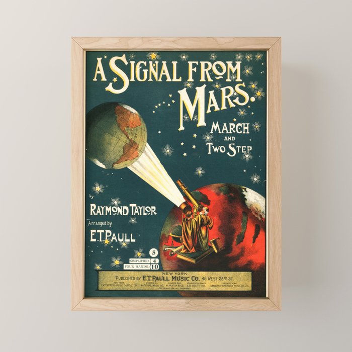 "A Signal from Mars": sheet music cover, 1901 Mini Art Print Gallery Image 1