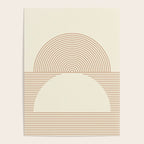 Geometric lines in Shades of Coffee and Latte 4 (Sunrise and Sunset) Poster Gallery Image 4