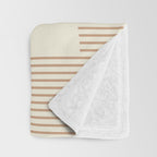 Geometric lines in Shades of Coffee and Latte 4 (Sunrise and Sunset) Throw Blanket Gallery Image 3