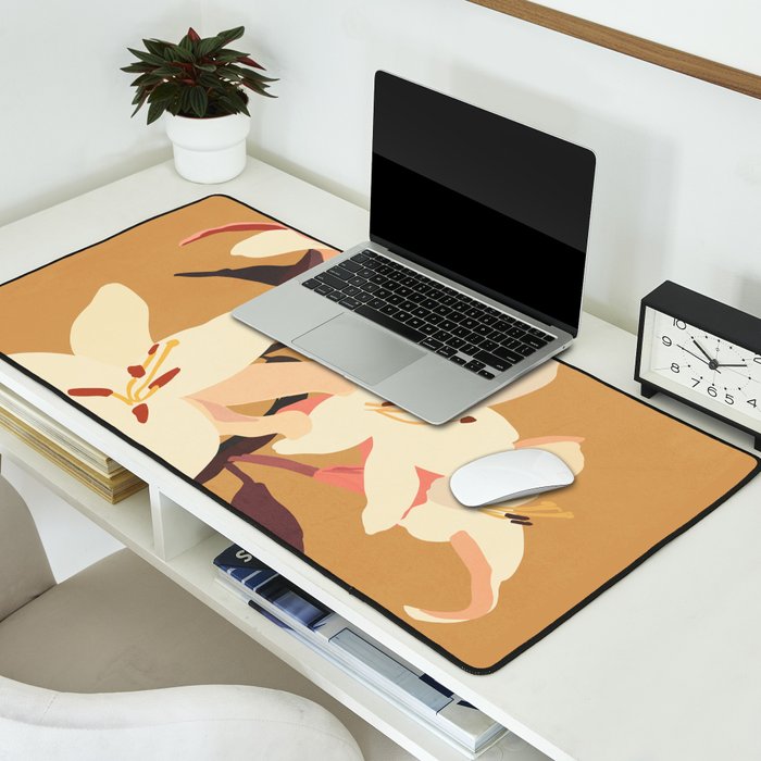 White Lilies Desk Mat Gallery Image 2