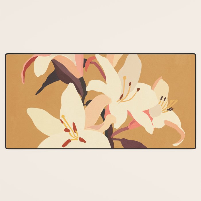 White Lilies Desk Mat Gallery Image 3