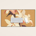 White Lilies Desk Mat Gallery Image 1