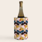 Mod Retro Floral Geometry in Navy Brown and Gold Wine Chiller Gallery Image 3