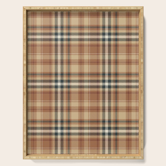 Cozy Autumn Plaid Serving Tray Gallery Image 1