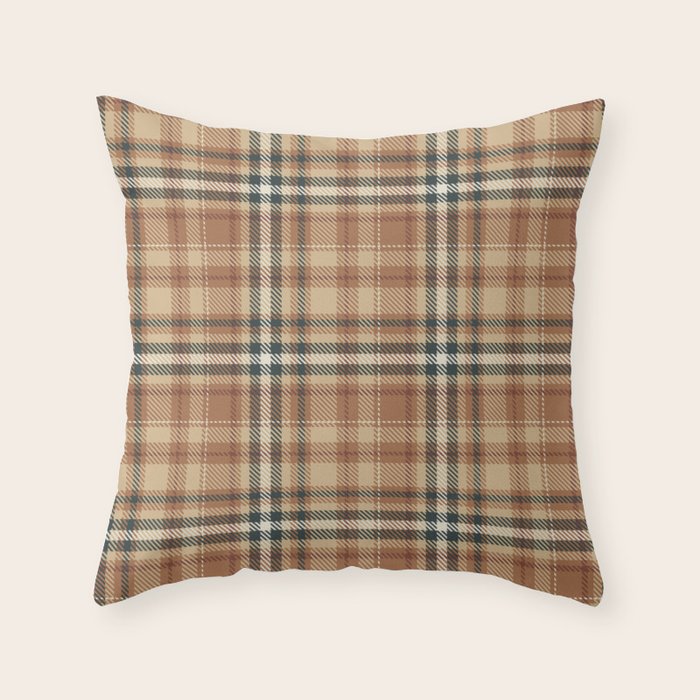 Cozy Autumn Plaid Throw Pillow Gallery Image 6