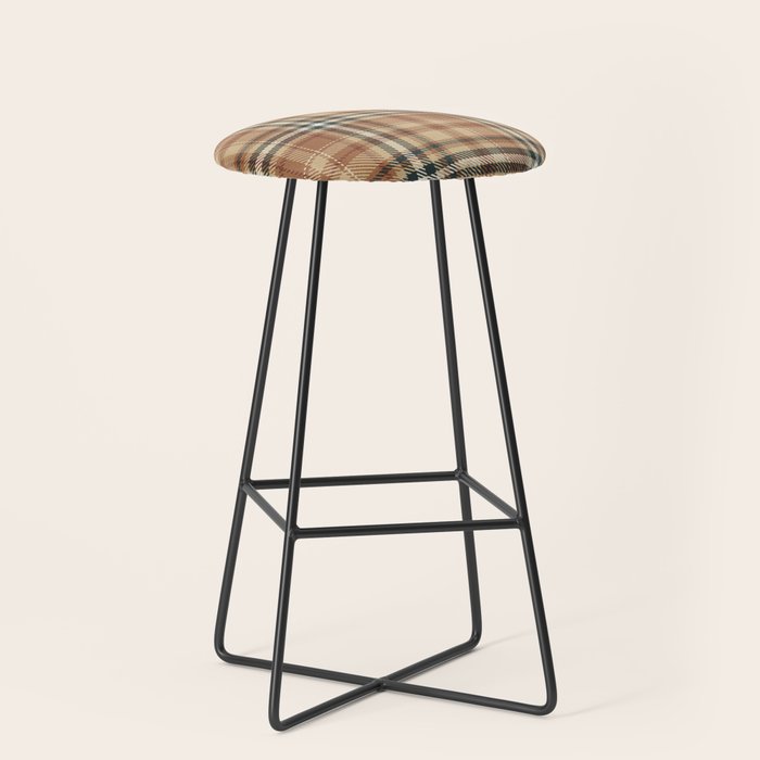 Cozy Autumn Plaid Stool Gallery Image 1